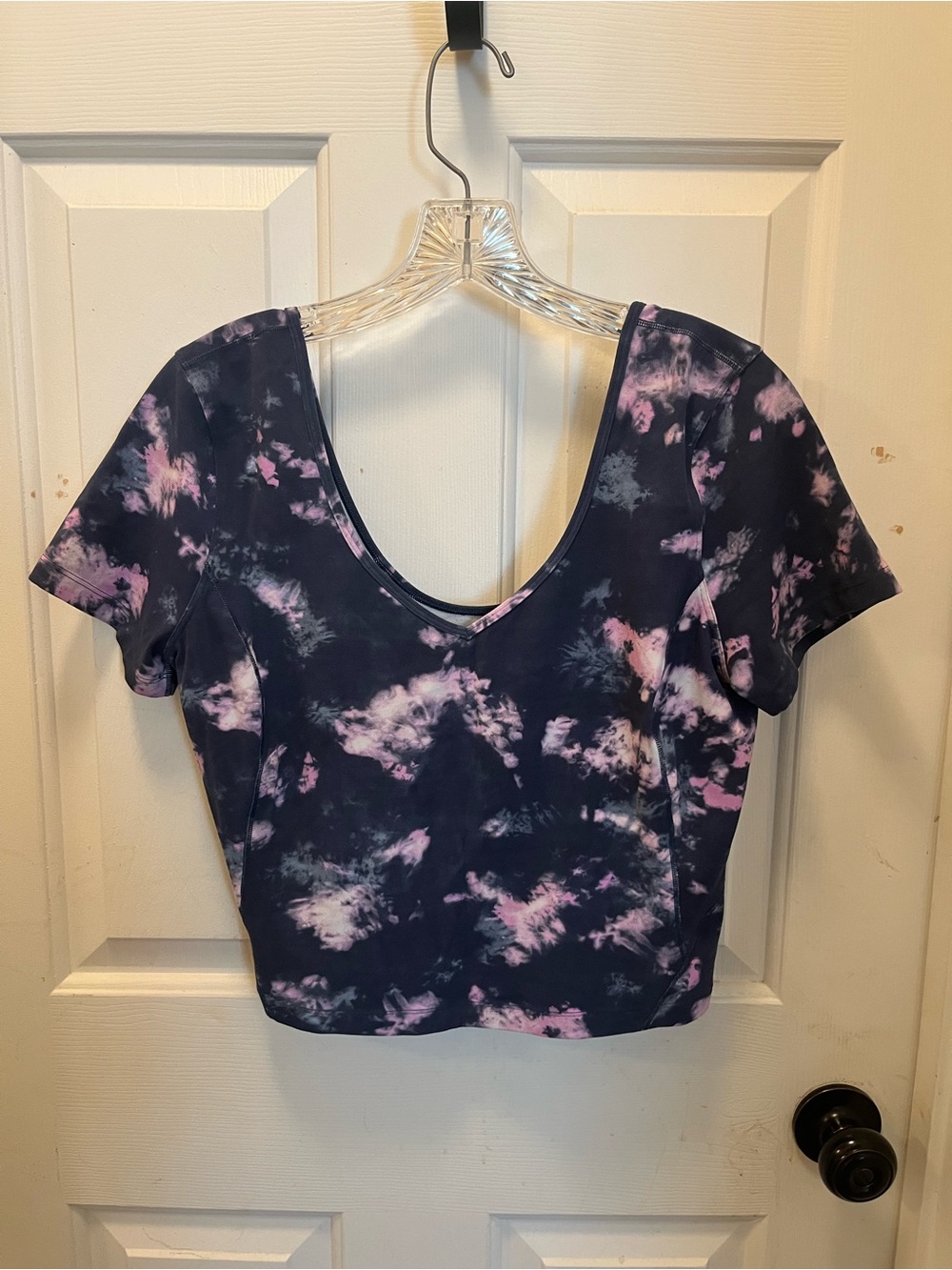 🍋 EUC Lululemon Align T-Shirt in Circulate Tie Dye Mineral Blue Multi - Sz 10